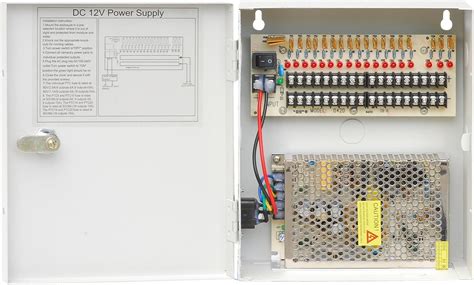 hdview cctv distributed power supply box for security camera|security camera power box.